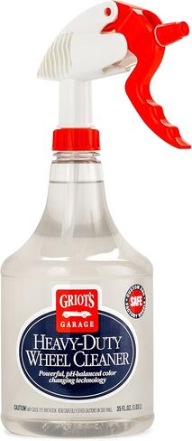 منظف ​​العجلات عالي التحمل من Griot's Garage لجميع تشطيبات العجلات، ينكسر ويزيل غبار وأوساخ الفرامل العنيدة، درجة الحموضة متوازنة، غير حمضية، 11026، 35oz in Kuwait