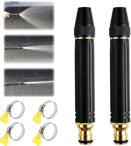 2026 New Jet Nozzle PowerWasher for Garden Hose, 2Pcs Garden Hose Nozzle High Pressure PowerfulCleaning Spray Evenly, High Pressure Hose Nozzle for Car Washing (Pacifier Interface) in Kuwait