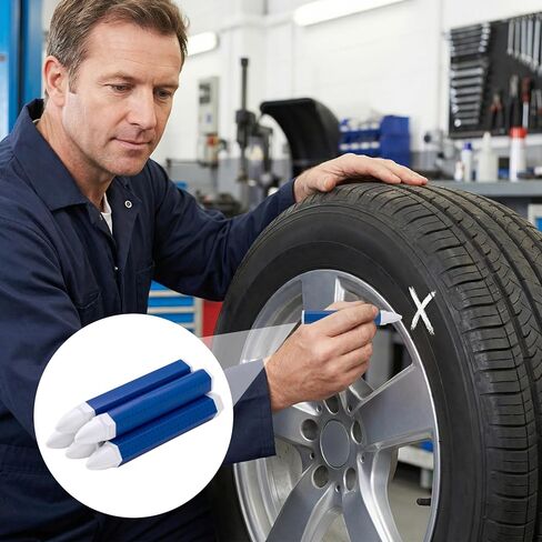 5 Pcs Tire Marker, White Tire Marking Crayons, Industrial Wax Crayon Sticks (3.94 x 0.57 Inches) for Marking on Rubber, Leather in Kuwait