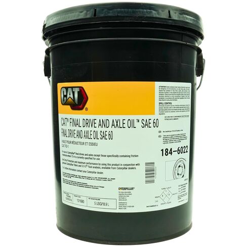 CAT 184-6022 زيت المحرك النهائي وزيت المحور، سطل SAE سعة 60-5 جالون in Kuwait