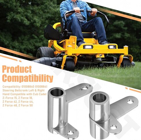 01008840 يسار و01008841 كرنك توجيه يمين متوافق مع Cub Cadet Z-Force 15، Z Force 18، Z Force 42، Z Force 44، Z Force 48، Z Force 50 Zero-Turn جزازة العشب in Kuwait