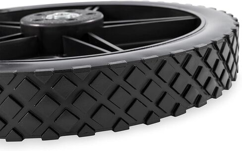 Camco Rhino Replacement Rear Wheels for RV Tote Tank, 12 Inch No-Flat Wheels with Bearings, Fits 1/2 Inch Shaft, 220 Lb Rating, Black, Set of 2 in Kuwait