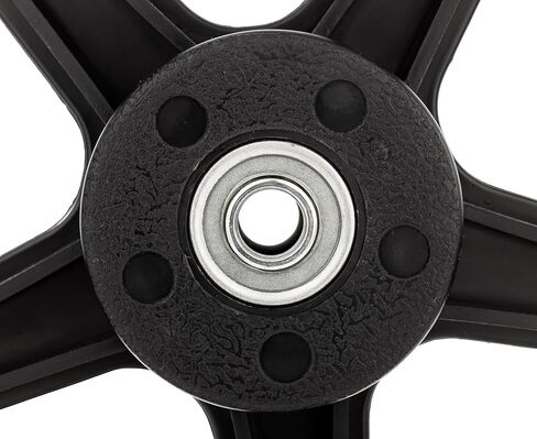 Camco Rhino Replacement Rear Wheels for RV Tote Tank, 12 Inch No-Flat Wheels with Bearings, Fits 1/2 Inch Shaft, 220 Lb Rating, Black, Set of 2 in Kuwait