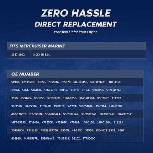 استبدال المبتدئين البحري لمحركات Mercruiser 3.0L، CM3550N 73550 104-3550 10064 50-79822A1 3550N in Kuwait
