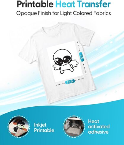 Silhouette Heat-Print-LT Printable Heat Transfer Material for Light Fabrics in Saudi Arabia