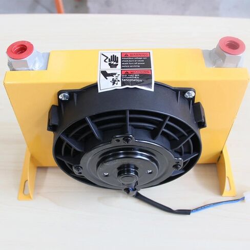 مبرد الزيت الهيدروليكي BisonTek12V DC AH1012T، 40 لتر/دقيقة (10.5 GPM) مبادل حراري مبرد بالهواء من الألومنيوم لمقسم السجل والجرارات والآلات المتنقلة in Kuwait