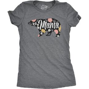 Womens Mama Bear T Shirt Cute Funny Best Mom of Boys Girls Cool Mother Tee