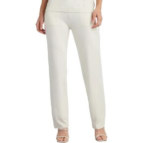 ELLEN TRACY Women's Knit, Joni Casual Pull on Stretch Side Pockets, Comfy Ladies Straight Leg Pants