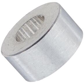 Small Parts 140204RSA Round Spacer, Aluminum, Plain Finish, #4 Screw Size, 1/4" OD, 0.115" ID, 1/8" Length (Pack of 25)