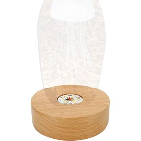 Battery Power 4 inch Wood Light Base Display Stand for Crystal Art Glass,Warm Light