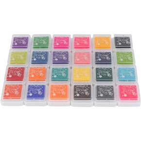 Ink Pad 24 Colors DIY Cute Colorful Stamp Inkpad for Rubber Stamp Scrapbook Decoration Seal for Scrapbook Photo Album
