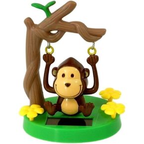 Cute Solar Monkey Swinging Animated Bobble Dancer Toy,Kawaii Solar Powered Dancing Monkey Toys, Car Decor Kids Toys Car Home Decoration