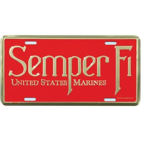 Semper Fi US Marine Corps License Plate