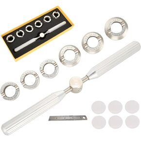 Watch Repair Tool,5537 Watch Case Opener,Watch Back Remover Tool for Rolex & Tudor Watch Repair Tool Kit with 6 Dies （18.5-29.5mm）