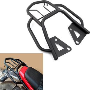 Mokuo Motorcycle Rear Luggage Rack with Handrail in Heavy Iron Material Compatible with Honda Grom Msx 125 SF 2013-2016,Black Color