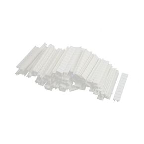 uxcell 100Pcs ZB6 DIN Rail Terminal Block Marking Labels Marking Tags Blank White