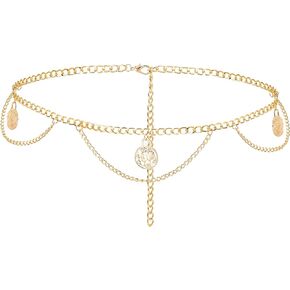 Waist Chain for Women Metal Waist Belt Tassel Belly Link