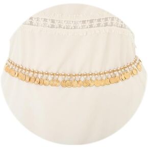 ELABEST Belly Dance Belt Sequin Tassels Chain Belt Boho Bikini Body Chain for Women and Girls