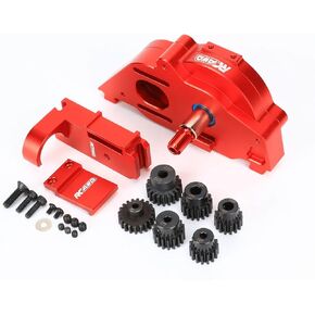 RCAWD 57T 40Cr Steel Spur Gear Transmission Gearbox & Pinion Gears Set & Center Motor Mount for Typhon Senton Big Rock Granite Vorteks Infraction Vendetta 3s &Mega, Kraton Outcast 4S Upgrade for ARRMA