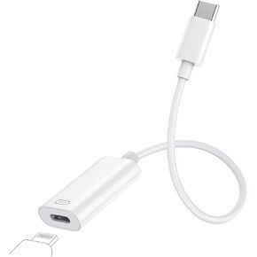 محول Mixfly Lightning أنثى إلى USB C ذكر لهاتف iPhone 15/15 Pro/15 Pro Max/15 Plus، لهاتف Samsung، يدعم الشحن ونقل البيانات، كابل موصل شاحن من النوع C، وليس للصوت/OTG in Kuwait