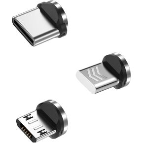 1 Pin Magnetic Charging Cable Tips Connectors (5 Pack), Magnetic Phone Cable Adapter for Samsung Galaxy S8 S8+ Plus, Nexus 6P/5X, Google Pixel/Pixel XL, OnePlus Etc(USB C)