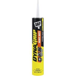 DAP 27510 28 Oz DynaGrip Heavy Duty Exterior & Interior Construction Adhesive, 28 FL OZ, Off- White