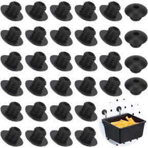 BENECREAT 150Pcs Display Hook Stoppers Pegboard Hook Locks Rubber Peg Hook Stoppers Waterproof Peg Hooklocks for Hanging Hooks Stopping Hooks from Falling Off, Black, Hole: 4mm