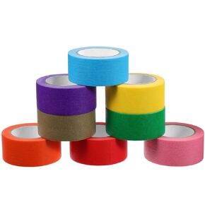 Colored Masking Tape 8 Rolls,1 inch x 10 Yard Painters Tape Assortment Colored Labeling Paper Tape for Party Decorations, DIY Craft, Artist Tape, Art Tape