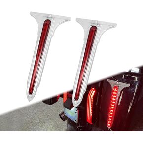 Motorcycle Saddle Bag Wedge Insert Support Tail Light LED Rear Saddlebag Brake Light Fit For Harley Touring Electra Road Street Glides Road Kings 1994-2013 (Red)
