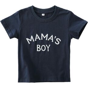 Toddler Baby Boy T Shirts Summer Short Sleeve Clothes Letters Embroidered Mamas Little Boy Tee Tops 1-5t