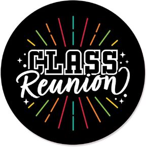 Big Dot of Happiness Still Got Class - High School Reunion Party Circle Sticker Labels - 24 Count