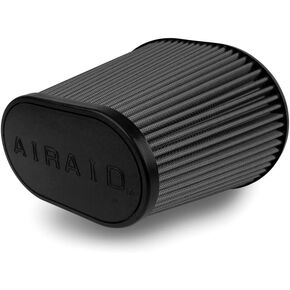 Airaid 722-479 Universal Clamp-On Air Filter: Oval Tapered; 6 in (152 mm) Flange ID; 7 in (178 mm) Height; 9 in x 7.25 in (229 mm x 184 mm) Base; 6.25 in x 3.75 in (159 mm x95 mm) Top