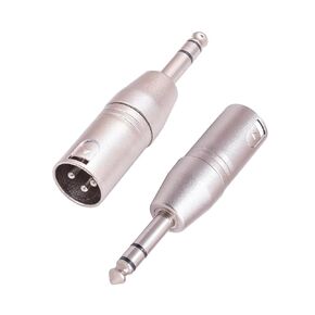 2pack XLR to 1/4" TRS Adapter Male XLR to 1/4" Balanced Female XLR to Quarter Inch 6.35mm Microphone Adapter for Mic, Guitar, Mixer, Audio Interface
