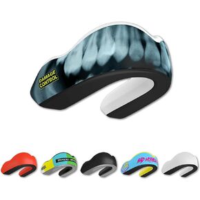 DAMAGE CONTROL Extreme Impact Mouth Guard, Mouth Guard for Sports, Boxing, Hockey, Lacrosse Mouth Guard, Mouth Guards with Shock Pads for Extreme Protection