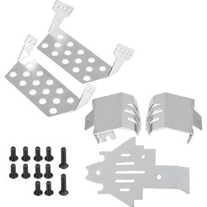 5 Pcs RC Chassis Armor Stainless Steel Chassis Armor Skid Plate for TRX 4 82056 4 RC Car