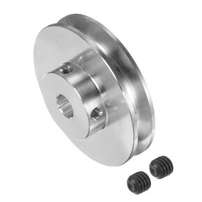 V-Belt Pulley - [8mmBore x 50mmOutside Dia] Aluminum Alloy V-Groove Drive Pulley for 3-5mm PU Round Belt for Many Existing Drive Design