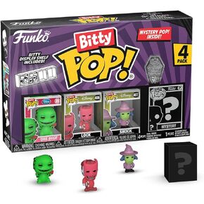 Funko Bitty Pop! The Nightmare Before Christmas Mini Collectible Toys 4-Pack - Oogie Boogie, Lock, Shock & Mystery Chase Figure (Styles May Vary)