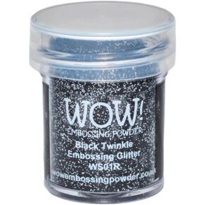 Wow Embossing Powder 15ml, Black Twinkle