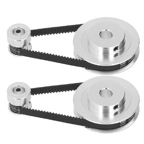 Synchronous Wheel Set 60 Teeth Belt Pulley Width Gt2 6Mm Wide Belt for 2Pcs Length Alloy Alloy Rubber 200Mm Tire Timing Belt Pulleys (8mm / 0.31in Bore)