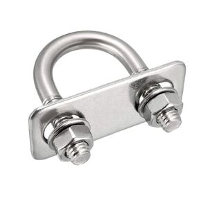 Uxcell u-Bolts 2 قطعة 1 بوصة (25 مم) العرض الداخلي 52 مم الطول M8 304 مسمار مستدير من الفولاذ المقاوم للصدأ على شكل حرف U مع إطار غسالات المكسرات لمحور مقطورة المركب