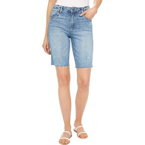 KUT from the Kloth Sophie High-Rise Bermuda Shorts Five-Pockets Raw Hem