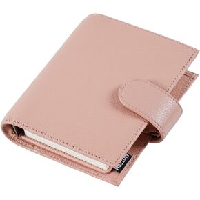 Moterm Pocket Regular Rings Planner - Genuine Leather Binder Organizer(Pebble-Taupe, 19mm Ring)