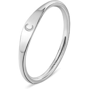 Silver Initial Rings for Women Non Tarnish Thumb Rings for Teen Girls 925SL Silver plated for Women