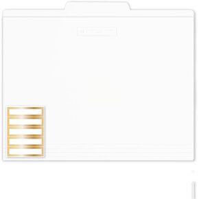russell+hazel White File Folders, Includes Foiled Labels, 12 Count 11.75" x 9.75"