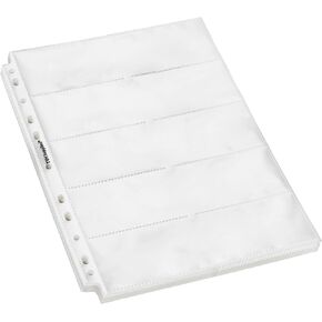 TYH Supplies 25 Pack Heavy Duty Business Card Sleeves for 3 Ring Binder | Double Sided | Ultra Clear Plastic Sheets | Business Card Sheet Protectors | 500 Slots