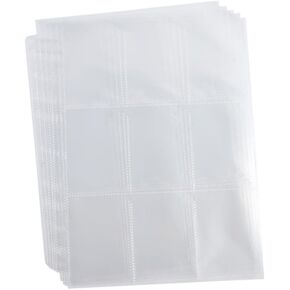 Clear Page Protectors, Plastic Page Protectors for Binders 30 Pack 9 Pocket Card Protectors Binder Sheet Photo Album Refills Trading Card Sleeve Pages