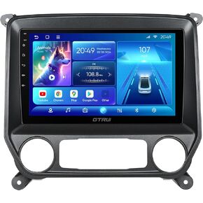 4+64GB 10.1 Inch Android Car Stereo for Chevrolet Silverado GMC Sierra 2014-2018,Wireless Apple CarPlay Auto 5G WiFi Bluetooth GPS Navigation Radio Replacement