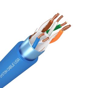 Cat6(e) Shielded Ethernet Cable 23AWG Solid Bare Copper Bulk Raw 600MHz Outdoor/Indoor Heat Resistant Plenum Rated CMP, Black No Ends 1 Ft to 1000 Ft Available (100 FT, Bulk, White)