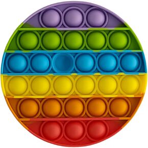 Fidget BOP Push Pop Bubble Fidget Sensory Toy – Non Tear Silicone Fidget Toys for Kids and Adults – Rainbow Stress Relief Toys with Pop Sound – Soothing and Calming Popper Toy (Rainbow Circle) in Saudi Arabia
