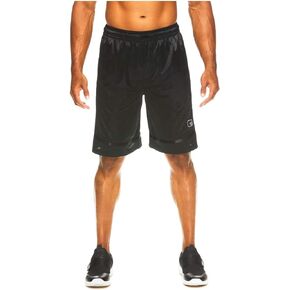 AND1 Men's All Courts Basketball Core Shorts (2XL 44/46, Black)